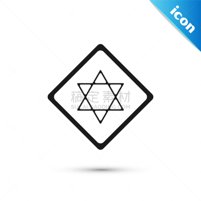 分离着色,白色,黑色,星形,大卫,图标,节日,Israelite,光明节