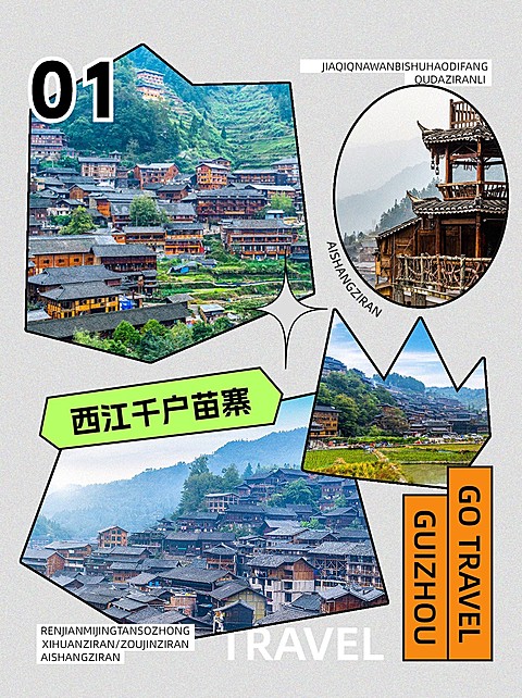 旅游出行攻略小红书配图套装