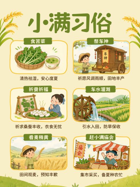 小满节气科普通用趣味感小红书封面预览效果