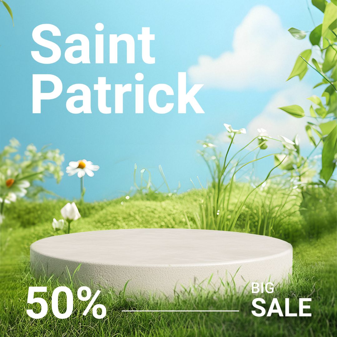 St. Patrick's Day Product Podium Sales Marketing Instagram Post Image