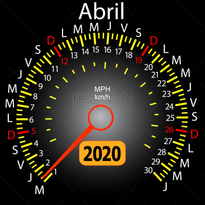 2020,汽车,速度计,日历,周末活动,商务,进出港显示牌,月,弯曲