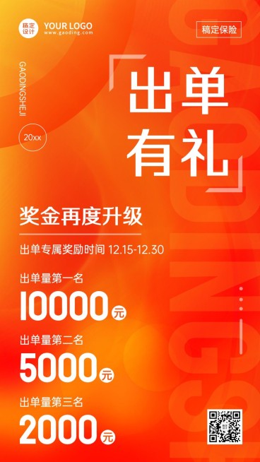 金融保险出单方案活动宣传手机海报预览效果