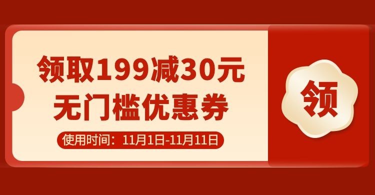 通用双11大促优惠券海报预览效果