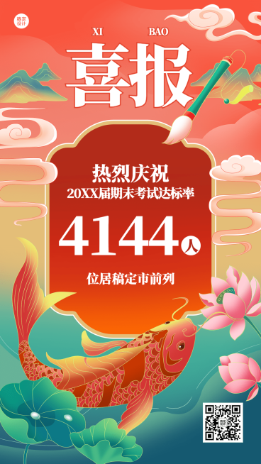 高考喜报手机海报预览效果