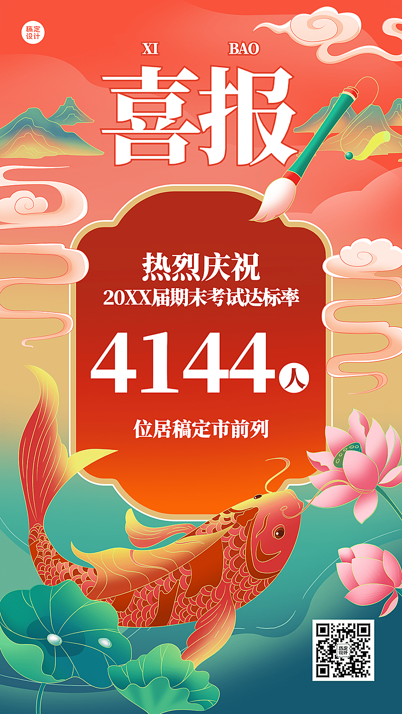 高考喜报手机海报