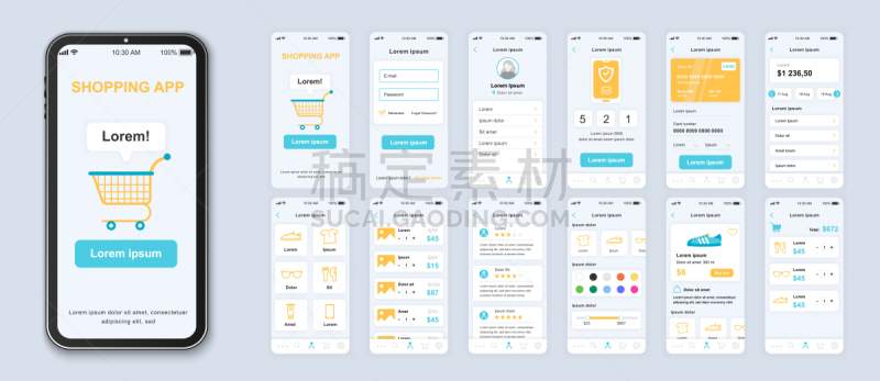 购物中心,矢量,移动应用程序,数字化显示,商务,技术,模板,顾客,设备屏幕,想法