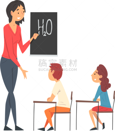 教室,教师,女性,可爱的,字母,信函,椅子,教,坐,站