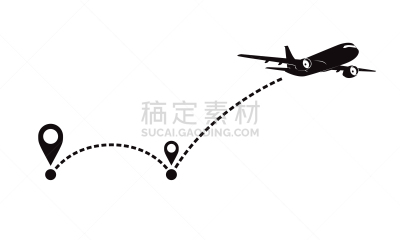 海上航道,旅途,飞机,商务,脉搏图,交通,连字符,模板,天空,剪影
