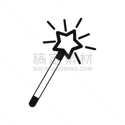 魔杖,图标,简单,创造力,闪亮的,黄金,幻想,欲望,希望,想象