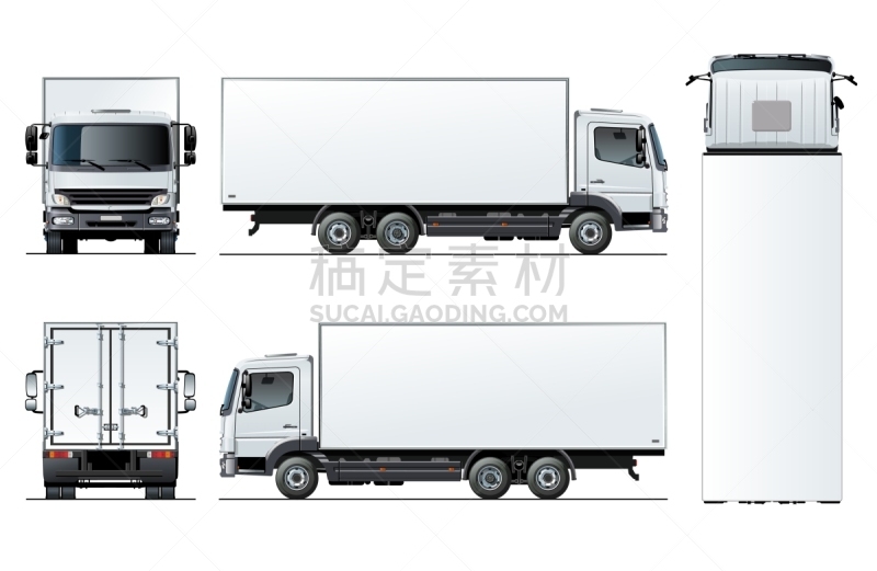 卡车,模板,矢量,白色背景,分离着色,商务,车轮,背景分离,汽车,交通