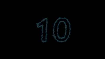 电子和未来主义计数器在10秒内从10倒计时到0