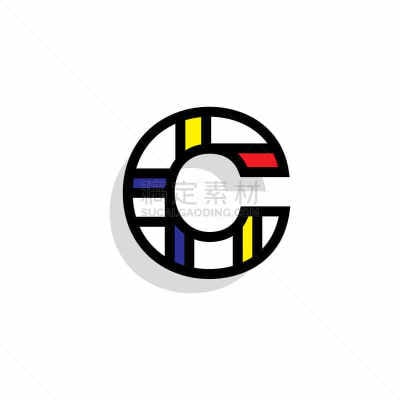 英文字母c,矢量,40-80年代风格复兴,信函,商务,几何形状,字母,模板,现代,品牌名称