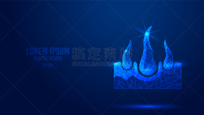 技术,头发,科学,矢量,低多边形效果 ,接线框,模板,蓝色背景,线条