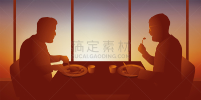 晚餐,餐馆,数字1,数字2,男商人,做计划,工作面试,商务,讨论,沟通