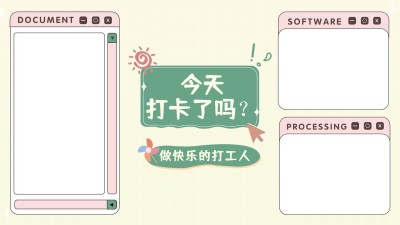 趣味打工人电脑桌面分区壁纸