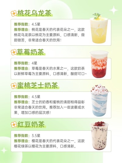餐饮美食饮品测评小红书套装小红书配图