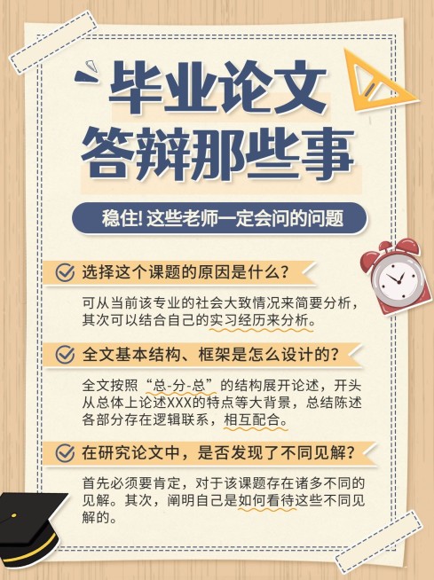 毕业答辩攻略小红书配图预览效果