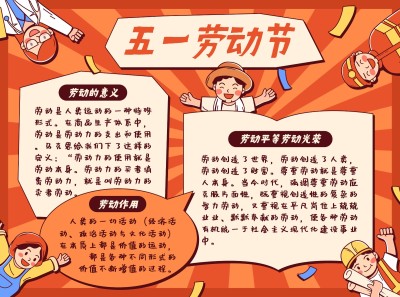 五一劳动节科普宣传手抄报