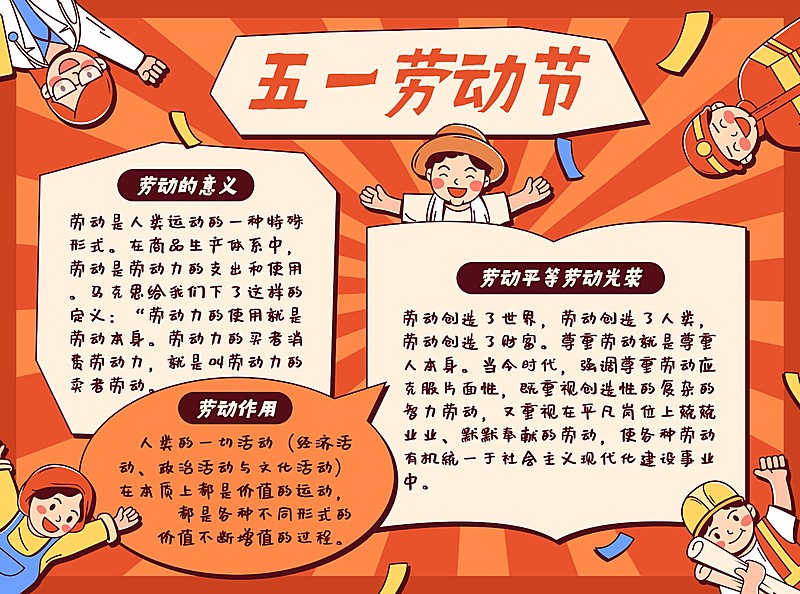 五一劳动节科普宣传手抄报