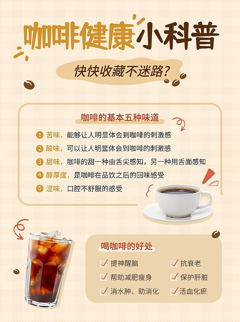 咖啡健康常识小红书配图
