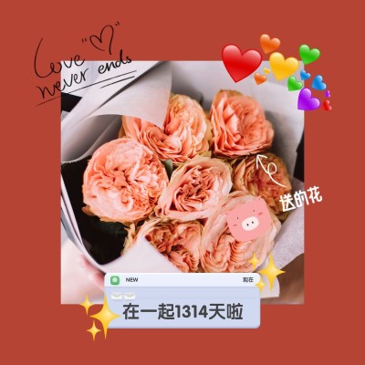ins风emoji爱心微信聊天框晒照
