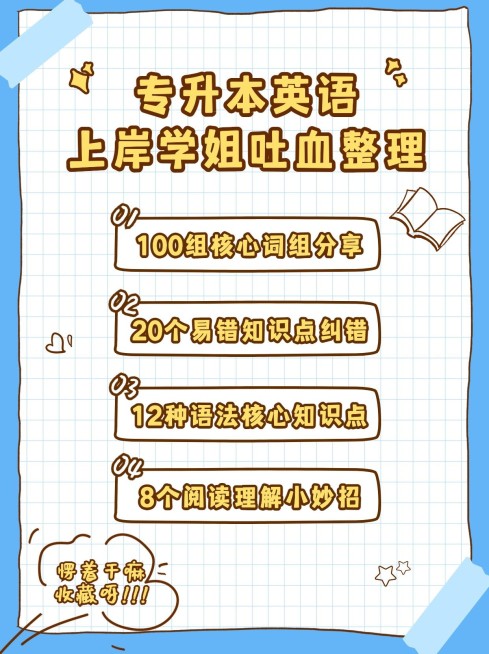 职业教育专升本备考经验小红书配图预览效果