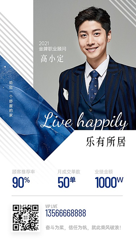 杂志风商务社交名片晒照乐有所居