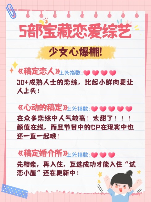 影视综艺清单安利手帐风小红书配图预览效果