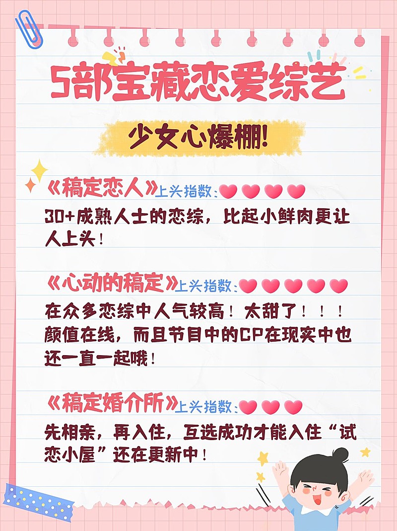 影视综艺清单安利手帐风小红书配图