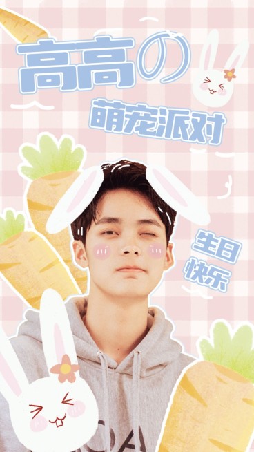 可爱生日祝福丰巢图应援人物海报预览效果
