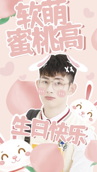 可爱生日祝福丰巢图应援人物海报预览效果