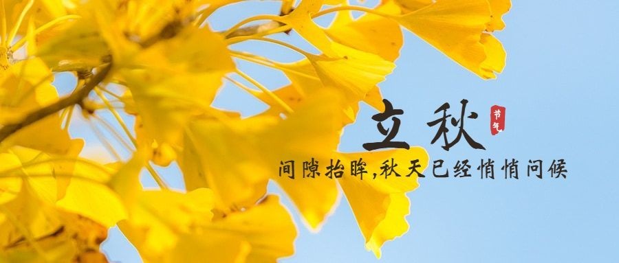 立秋节气祝福秋天实景公众号首图预览效果