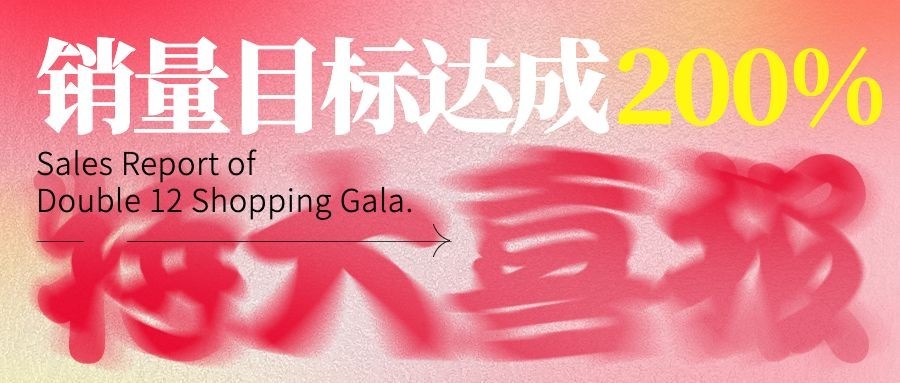 双十二特大喜报喜庆公众号首图预览效果