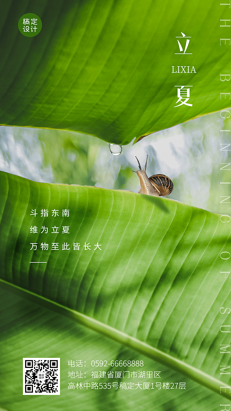 立夏节气祝福实景合成手机海报