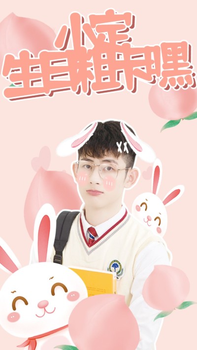 可爱风明星生日应援手机海报
