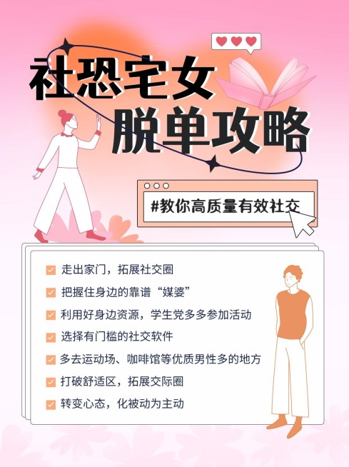 创意弥散光情人节脱单攻略小红书配图预览效果