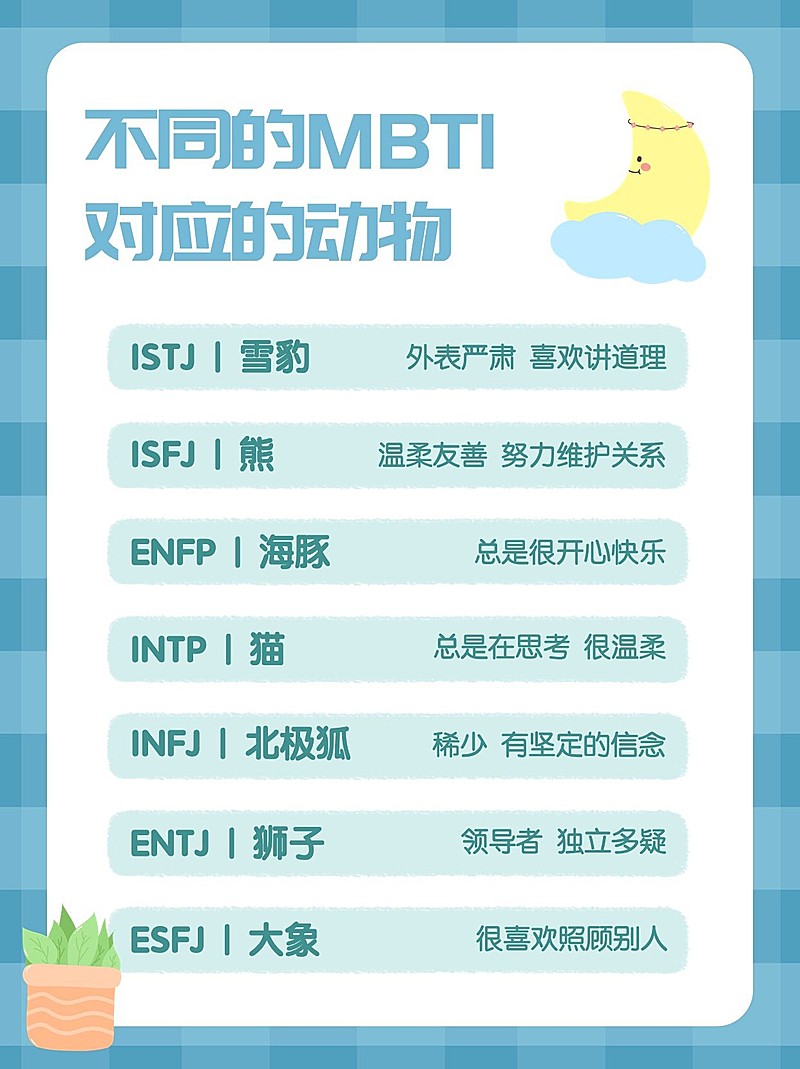 简约风MBTI性格分析小红书配图