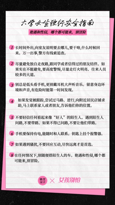 妇女节女性安全科普笔记预览效果