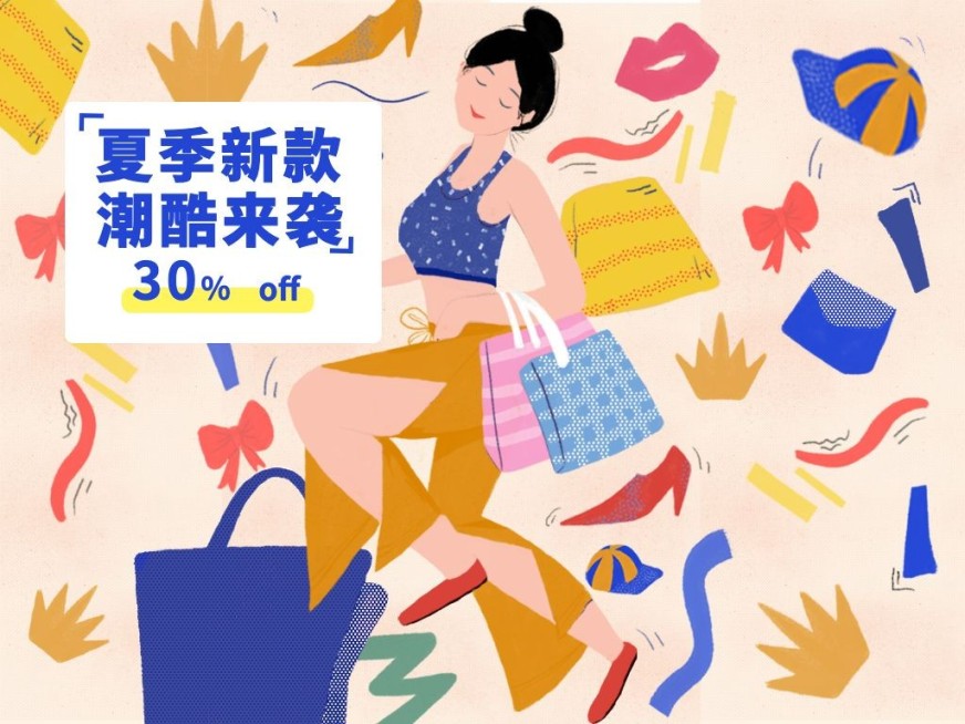 夏季女装促销优惠穿搭安利横版文章配图预览效果