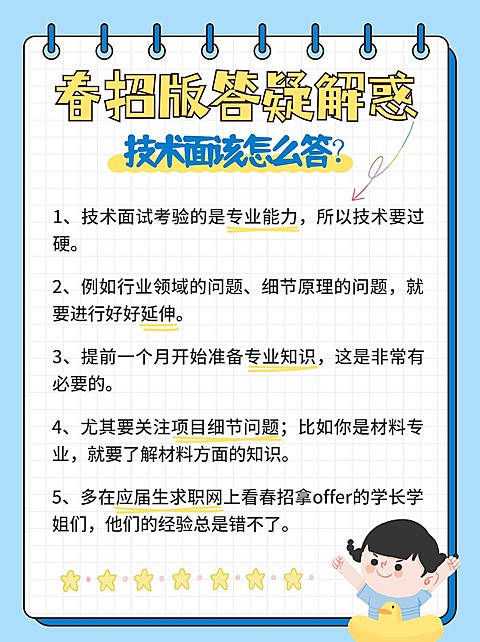可爱创意春招求职面试攻略小红书封面配图