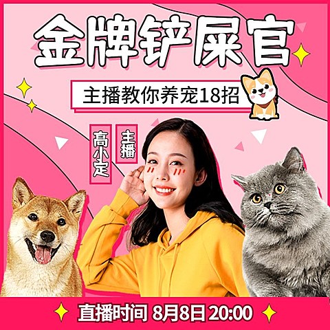 宠物直播预告活动主图