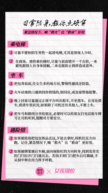 妇女节女性安全科普笔记预览效果