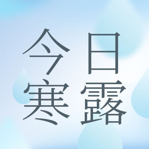 寒露节气露珠渐变简约创意次图预览效果