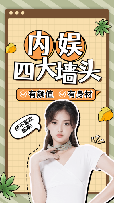 综艺风明星应援混剪竖版视频封面