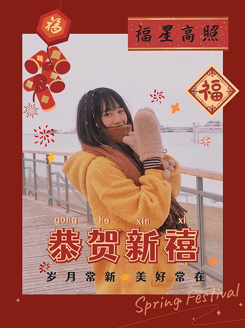 春节除夕plog喜庆晒照模板