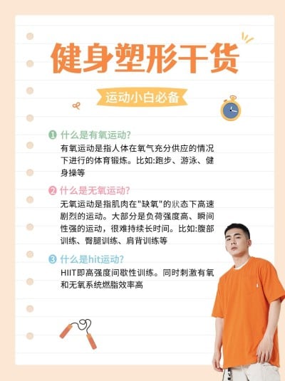 手帐风健身知识科普小红书配图