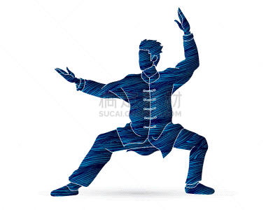 动作,插画,卡通,柔道,空手道,运动,准备,站