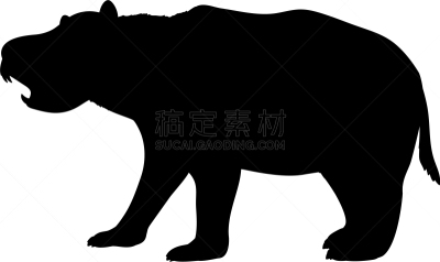 已灭绝生物,有袋亚纲,分离着色,自然,考古学,动物园,野生动物,古生物学,图像,剪影