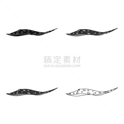 烧毁的,魟鱼,鱼肉,卡通,危险,自然,图像,矢量,分离着色,分享