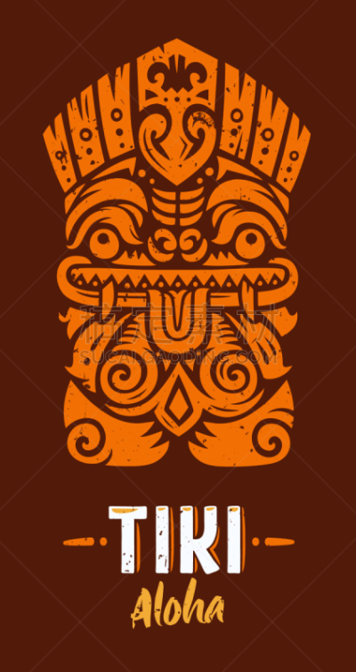 图腾柱,提基,化妆舞会服,传统,概念,幻想,毛利人,复古